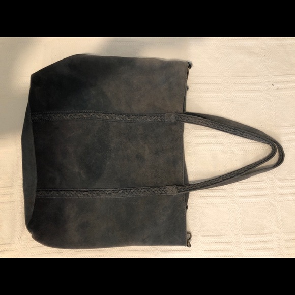 LF / Moda Luxe Real Suede Ombré Blue Tote - Picture 2 of 5